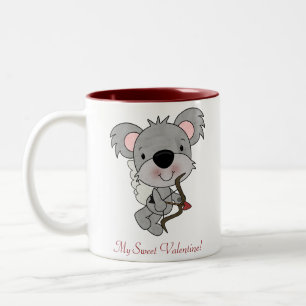 Amor-Koalavalentine-Tasse Zweifarbige Tasse