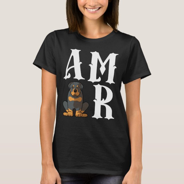 Amor Liebe Rottweiler Dog Mama T-Shirt (Vorderseite)