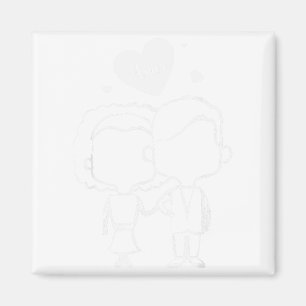 Amor Pareja Love Couple - Spanischer Valentinstag Magnet
