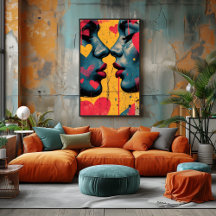 Amor Pop Art: Rostros Enamorados