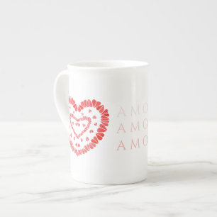 AMOR-SPANISCHE LIEBE Knochen-China Tasse