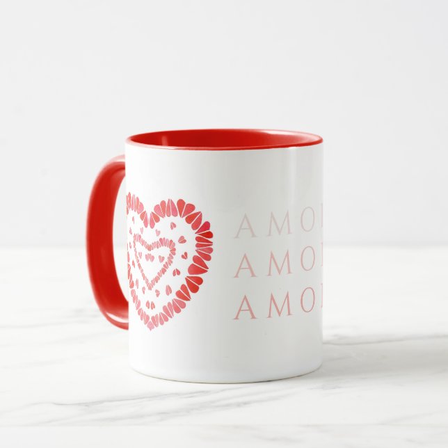 AMOR-SPANISCHE LIEBE Red Combo Tasse (Vorderseite Links)