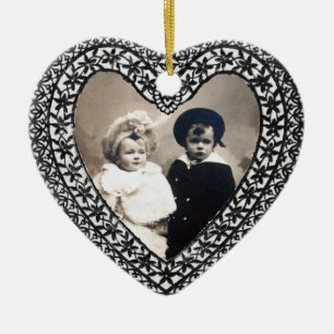 AMOR-SPITZE-HERZ-FOTO-SCHABLONE KERAMIK ORNAMENT