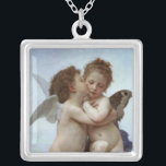 Amor und Psyche Versilberte Kette<br><div class="desc">L'Amour et Psyche,  liebt Ölmalerei von William-Adolphe Bouguereau (1825-1905).</div>