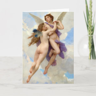 Amor und Psyche Vintages Bouguereau Feiertagskarte