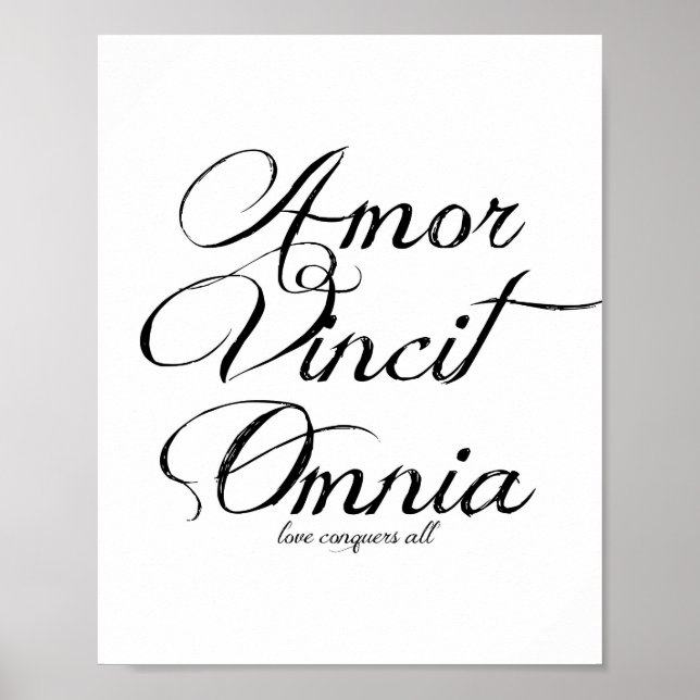 "Amor Vincit Omnia" 8x10 Print Poster (Vorne)
