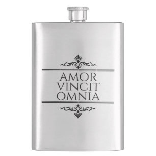 Amor Vincit Omnia Flachmann