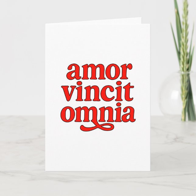 Amor vincit omnia karte (Vorderseite)