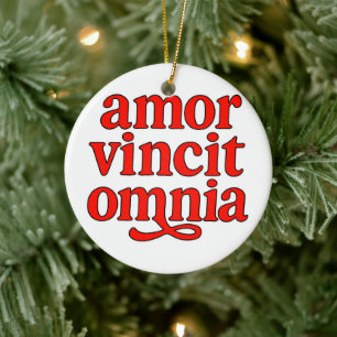 Amor vincit omnia keramik ornament