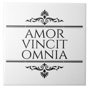 Amor Vincit Omnia Liebe erobert alle lateinischen  Fliese
