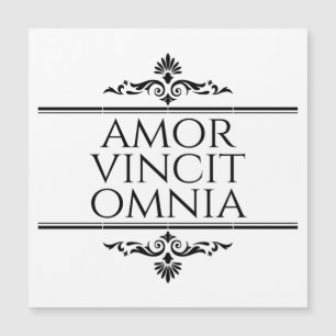 Amor Vincit Omnia Liebe erobert alle lateinischen  Magnetkarte