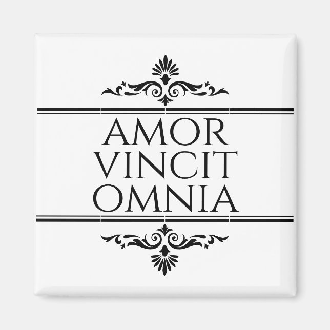 Amor Vincit Omnia - Liebe erobert alle Magnet (Vorne)