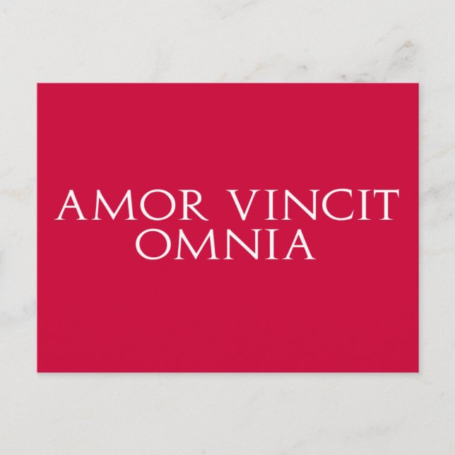 Amor Vincit Omnia Postcard Postkarte (Vorderseite)