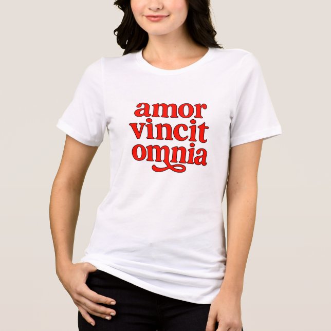 Amor vincit omnia Tri-Blend shirt (Vorderseite)