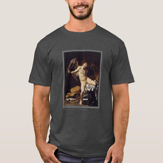 "Amor Vincit Omnia" von Caravaggio T-Shirt (Vorderseite)