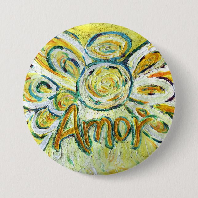 Amor Word Angel Art Button Pendant Tasten (Vorderseite)