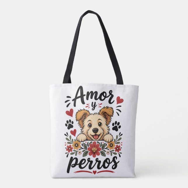 Amor y Perros Lustiges Hundebesitzer-Design (Rückseite)