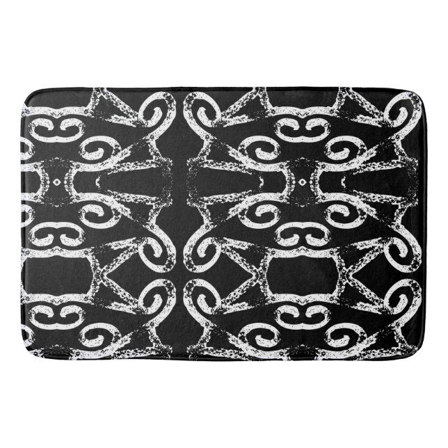 Amora a Black and White Badematte (Vorderseite)