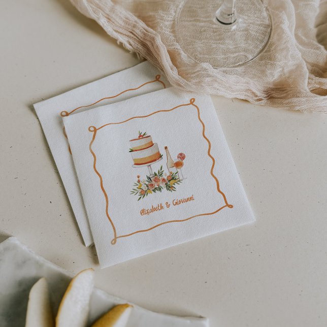 Amore & Aranci | Sweet Citrus Wedding Napkins Serviette (Von Creator hochgeladen)