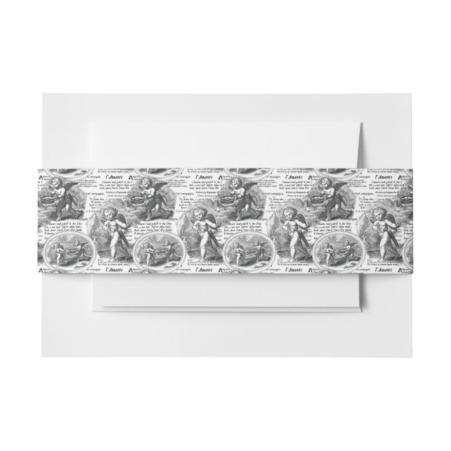 Amore Cupid Romantische Liebe Hochzeit oder Verlob Einladungsbanderole (Vorderseite Beispiel)