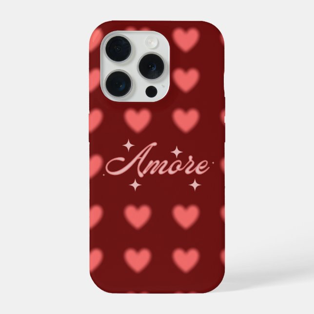 Amore Herz-Muster Handyhülle | Robuste Handyhülle iPhone Hülle (Rückseite)