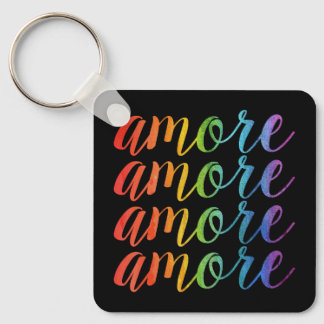 Amore in Regenbögen Schlüsselanhänger