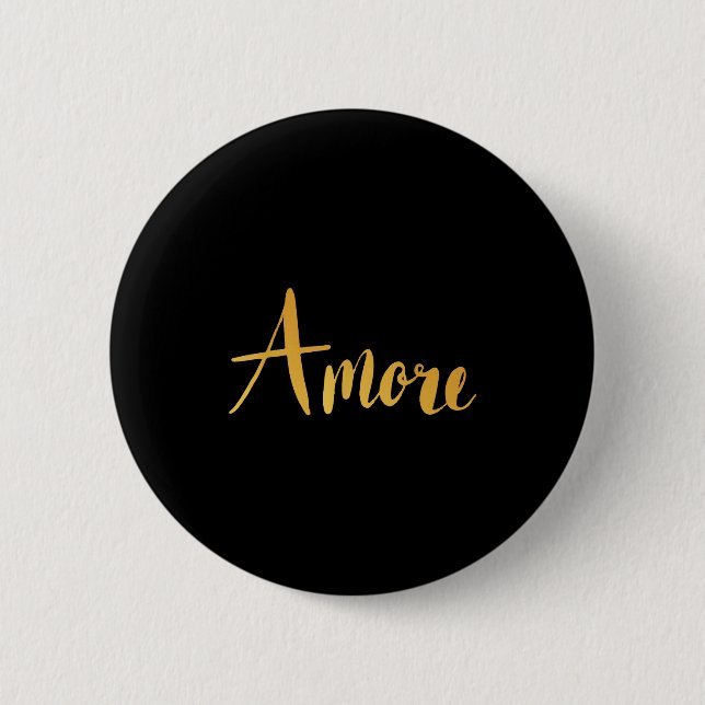 Amore - Italian Love Valentine's Day  Button (Vorderseite)