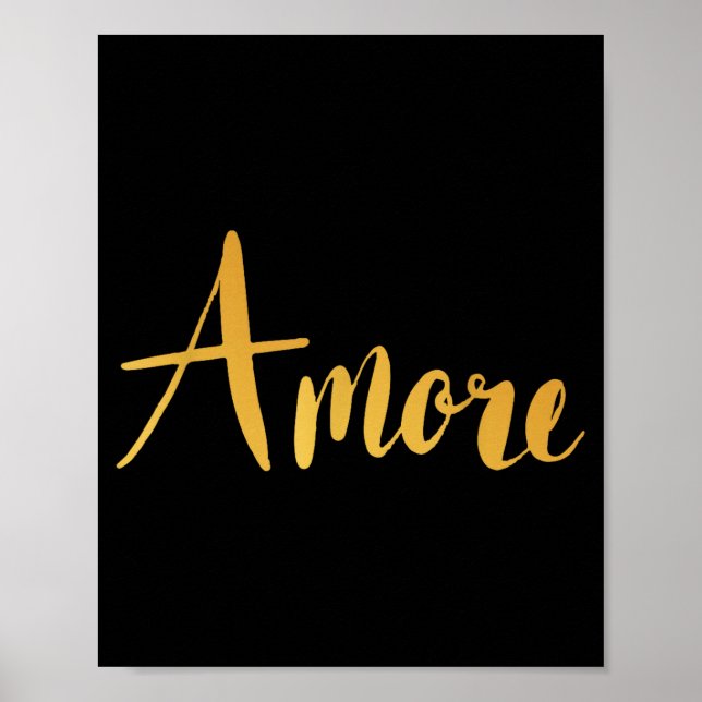 Amore - Italian Love Valentine's Day  Poster (Vorne)