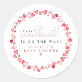 AMORE Kleine Sweetheart Valentine Day Baby Dusche Runder Aufkleber