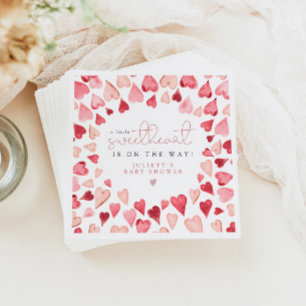 AMORE Kleine Sweetheart Valentine Day Baby Dusche Serviette