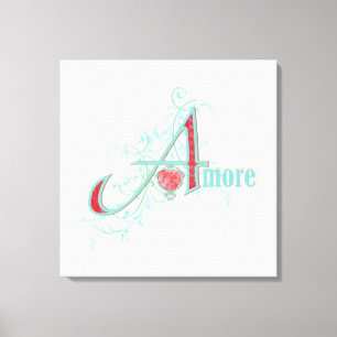 AMORE - Liebe - Wrapped Canvas Leinwanddruck