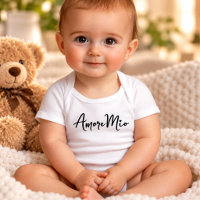 Amore Mio Chic Schwarze Schrift auf Weiß