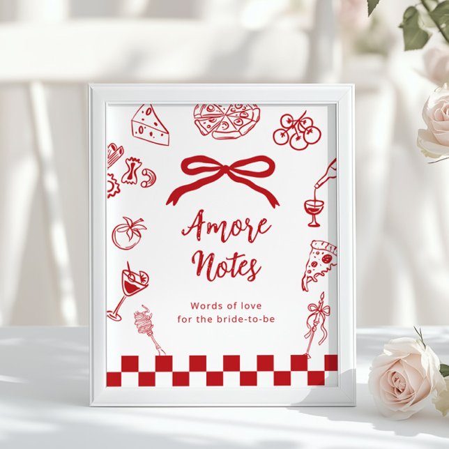Amore Notizen That's Amore Rote Beratung Brautpart Poster (Von Creator hochgeladen)