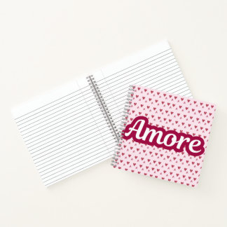Amore-Typografie-Design – Valentinstag-Geschenk Notizbuch