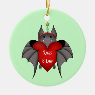 Amorous lustiger gotischer Weihnachtsschläger Keramikornament