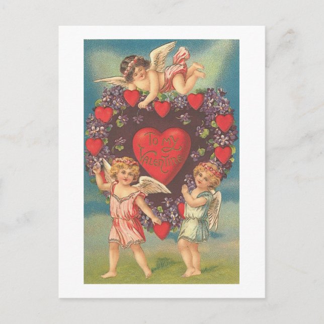 Amorpfeile mit Herzen (4) Postkarte (Vorderseite)