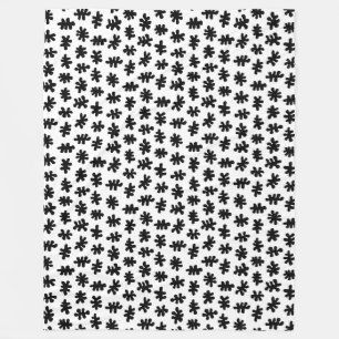 Amorphische Formen 120322 - Schwarz-Weiß-Tablette Fleecedecke