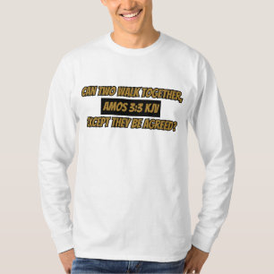 Amos 3:3 KJV Bibelverse-Schrift Männer T-Shirt