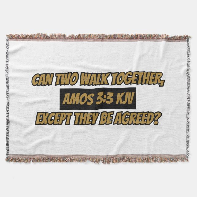 Amos 3:3 KJV Bible Verse Scripting Decke (Vorderseite)