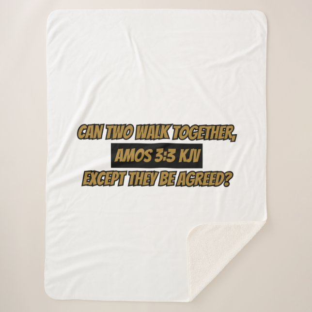 Amos 3:3 KJV Bible Verse Scripting Sherpadecke (Vorderseite)