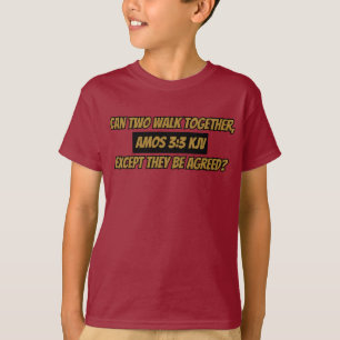 Amos 3:3 KJV Bible Verse Scripture Boy's T-Shirt