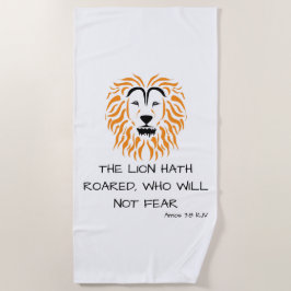 Amos 3:8 KJV Bibel Scripte Verse Beach Handtuch