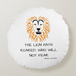 Amos 3:8 KJV Bible Scripting Verse Rundes Kissen