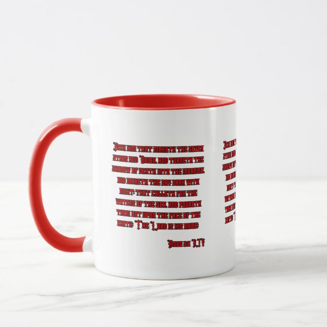 Amos 5:8 KJV Bibelverse Zweitone Tasse (Links)