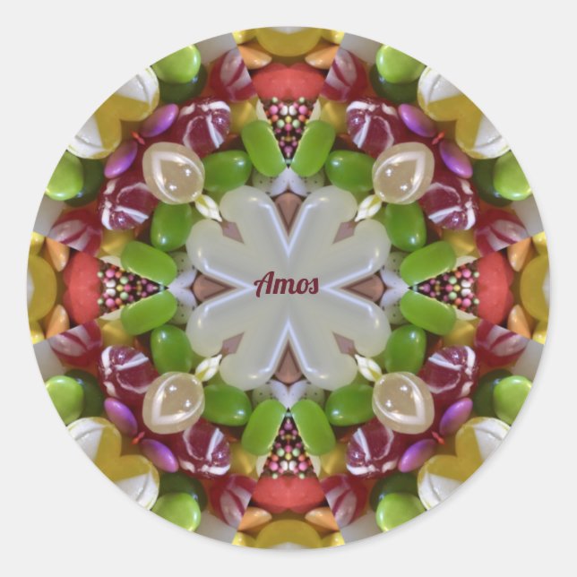AMOS ~ EASTER CANDY ~ RUNDER AUFKLEBER (Vorderseite)