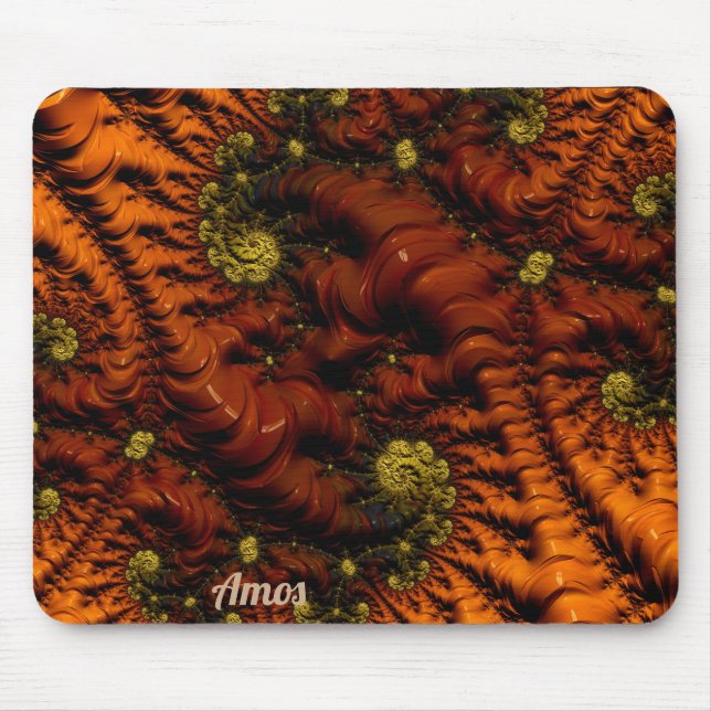 AMOS Personalisiertes Fraktal Design ~ Erdreich ~ Mousepad (Vorne)