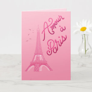 Amour à Paris - Liebe in Paris Französisch Karte