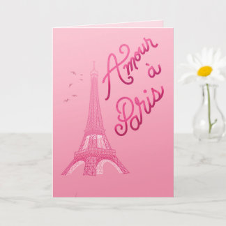 Amour à Paris - Liebe in Paris Französisch Karte