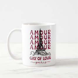 Amour City of Love Paris – Eiffel Tower Kaffeetasse