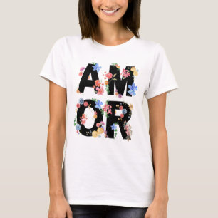 Amour Floral Spring Niedliche Liebe Romantische Wa T-Shirt